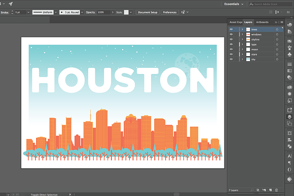 Houston Skyline in Illustrations - product preview 2