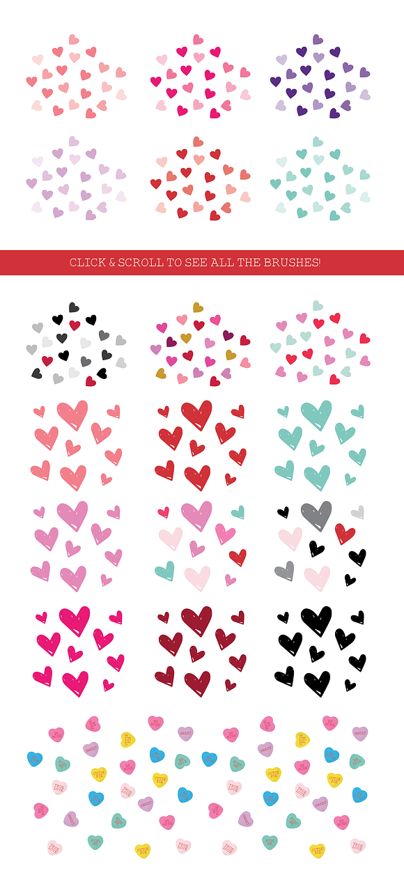Valentine Confetti Brushes in Photoshop Brushes - product preview 2