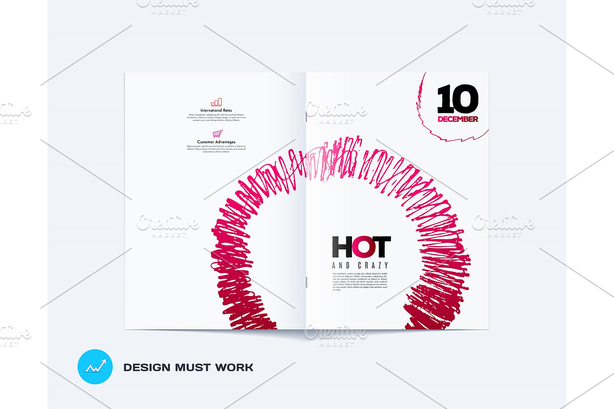 Abstract design of business vector brochure, template cover, poster, flyer in Illustrations - product preview 8