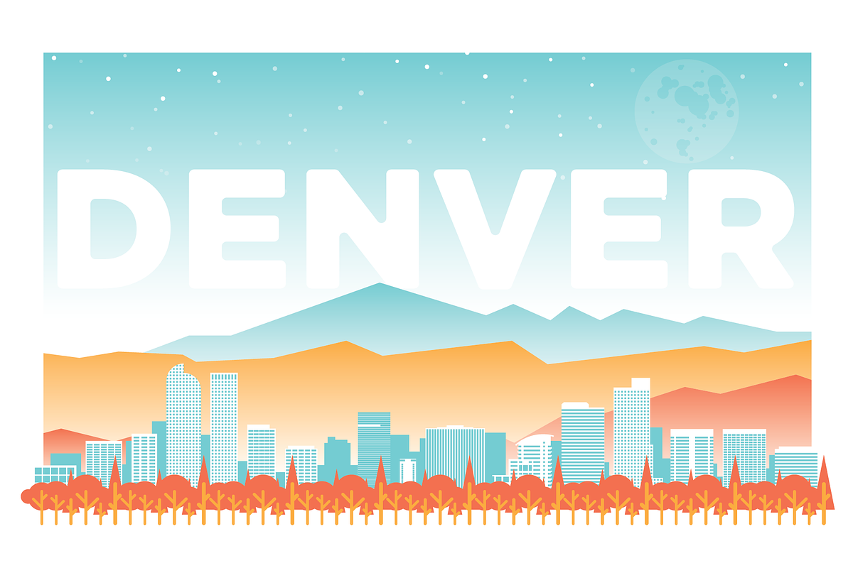 Denver Skyline in Illustrations - product preview 8