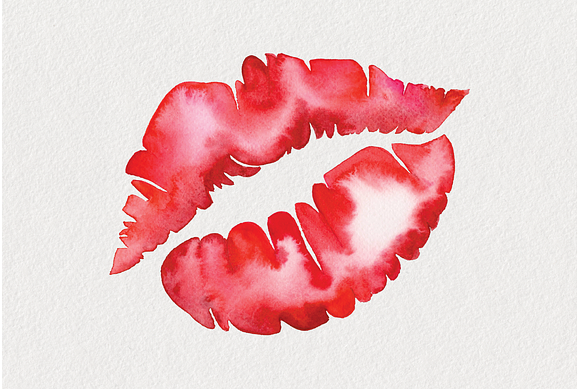 Smooch! - Watercolor Piece in Illustrations - product preview 1