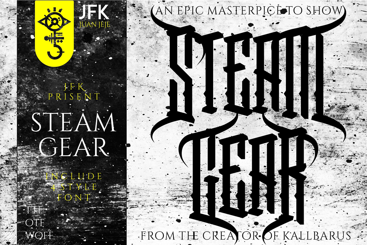 Steam Gear (Duo Font) SS in Blackletter Fonts - product preview 8
