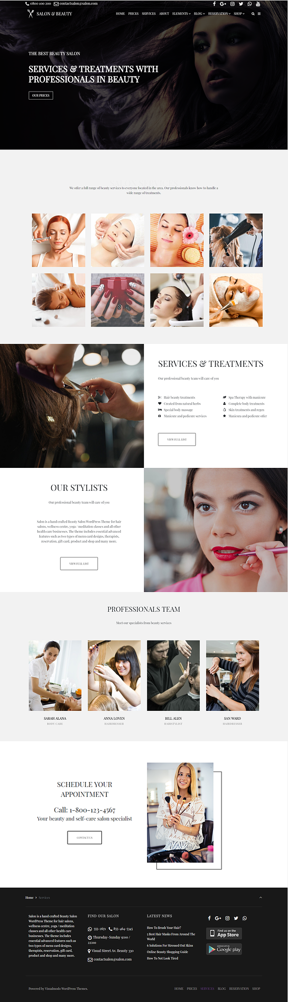 Salon - Beauty WordPress Theme in WordPress Business Themes - product preview 2