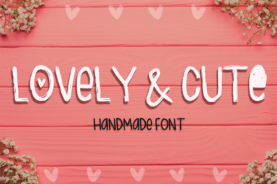 Lovely & Cute - 3 Handmade fonts! in Cute Fonts - product preview 8