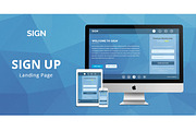 Responsive Signup Landing Page