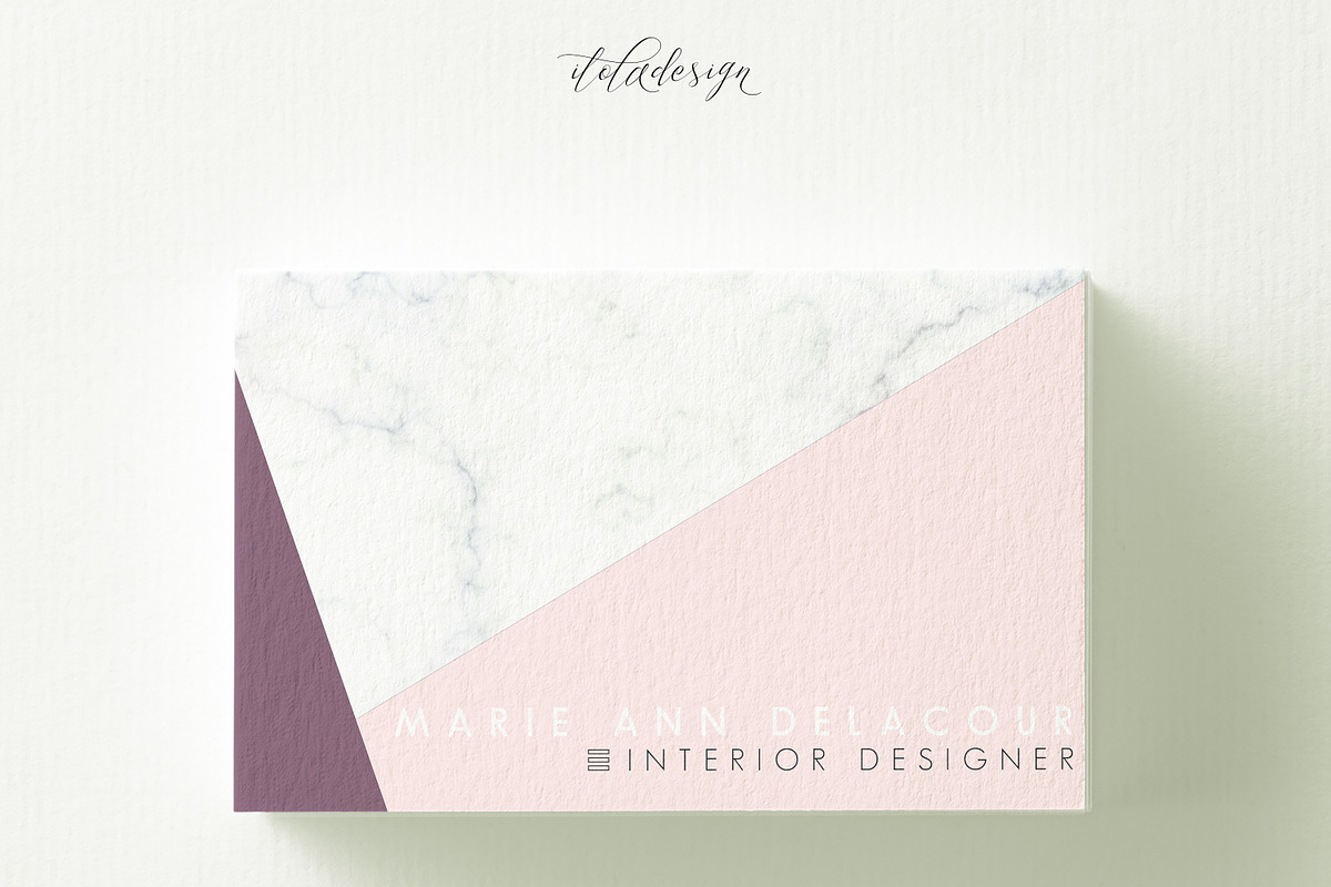 Marble Triangle Business Card in Business Card Templates - product preview 8