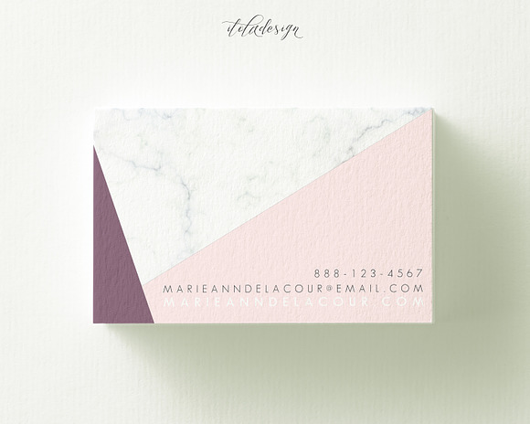 Marble Triangle Business Card in Business Card Templates - product preview 1
