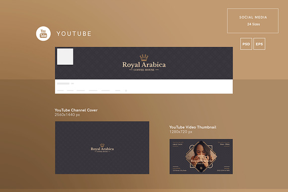 Social Media Pack | Coffeehouse in Social Media Templates - product preview 2
