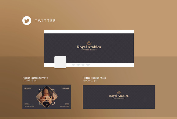 Social Media Pack | Coffeehouse in Social Media Templates - product preview 3