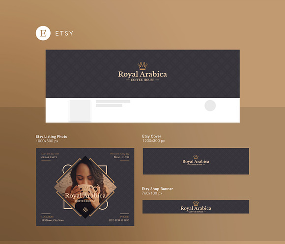 Social Media Pack | Coffeehouse in Social Media Templates - product preview 6