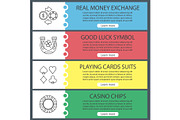 Casino web banner templates set