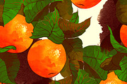 tangerine seamless pattern | JPEG