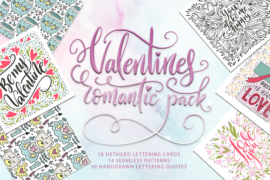 Valentines romantic pack in Illustrations - product preview 8