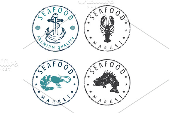 labels for sea food in Logo Templates - product preview 2
