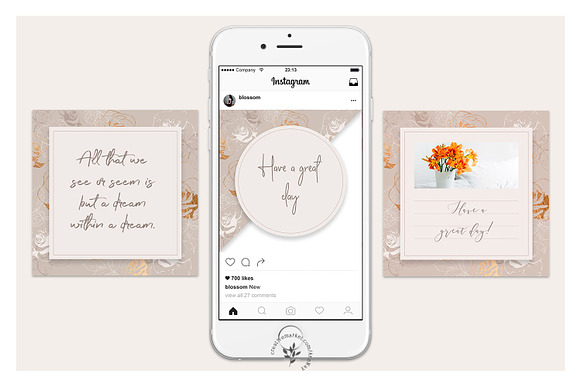 Blogger | Rose in Social Media Templates - product preview 1