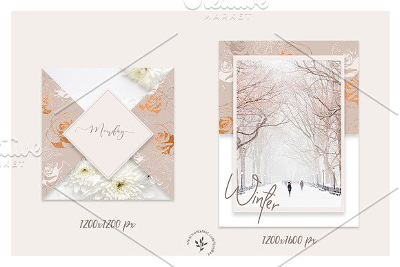 Blogger | Rose in Social Media Templates - product preview 2