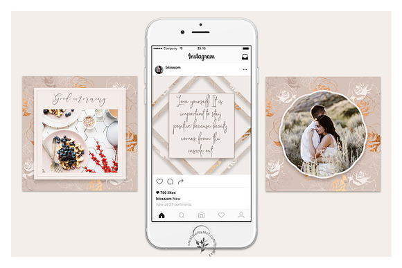 Blogger | Rose in Social Media Templates - product preview 3
