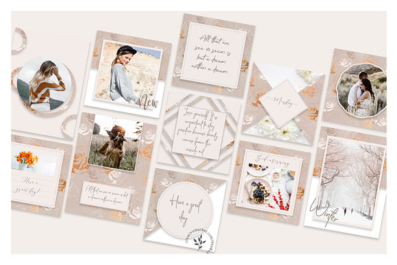 Blogger | Rose in Social Media Templates - product preview 7