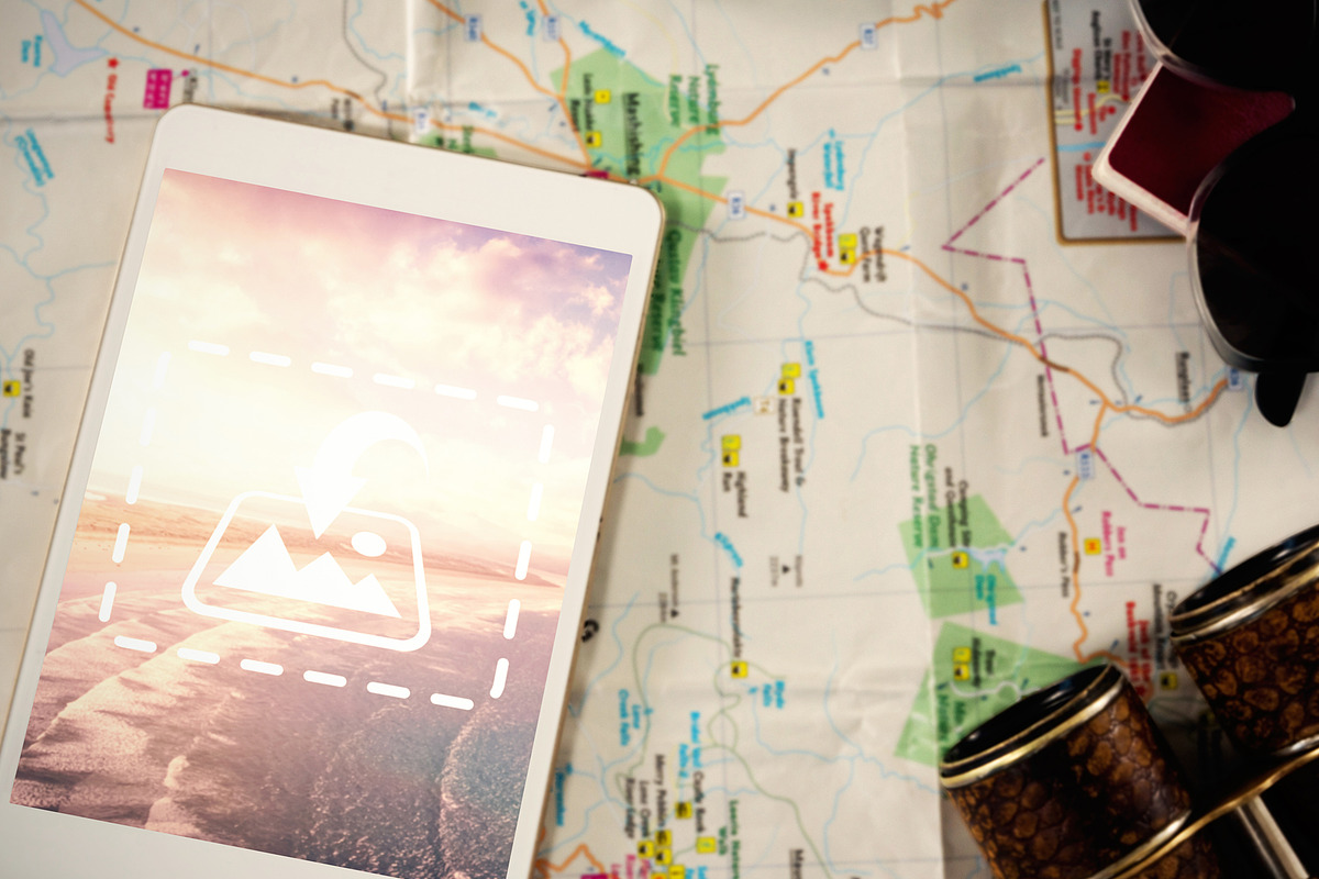 tablet with map in Website Templates - product preview 8