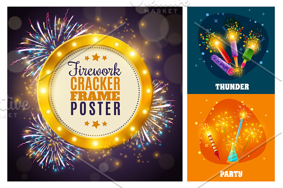 Fireworks Vector Set in Illustrations - product preview 2