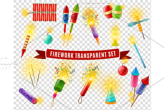 Fireworks Vector Set in Illustrations - product preview 3