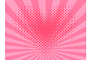 Heart halftone background vector illustration