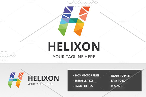 Letter H (Helixon) Logo in Logo Templates - product preview 1