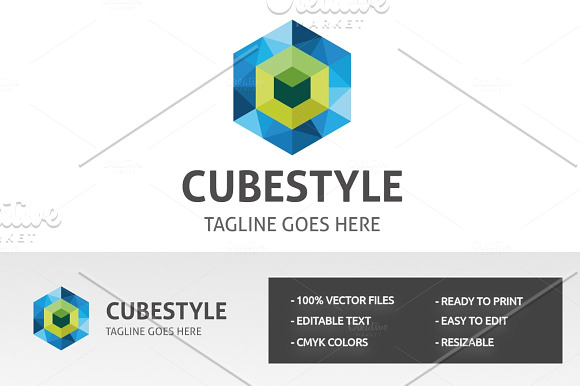 Cube Style Logo in Logo Templates - product preview 1