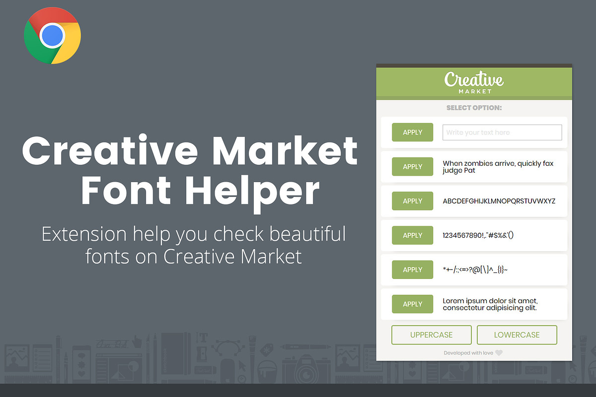 Creative Market Font Helper - Chrome in Photoshop Plugins - product preview 8