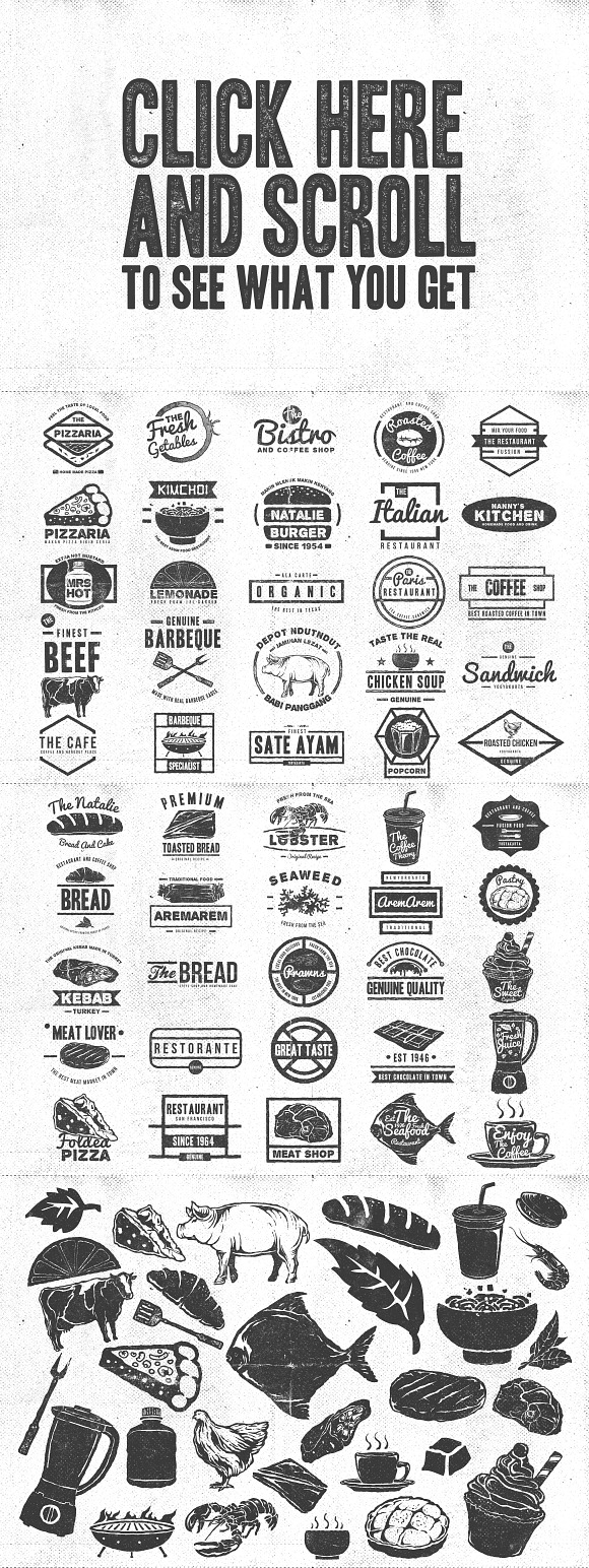 100 Hand Drawn Logos in Logo Templates - product preview 1
