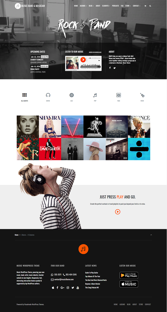 Music Band & Musician WP Theme in WordPress Business Themes - product preview 1