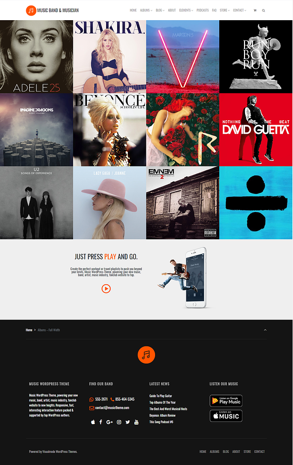 Music Band & Musician WP Theme in WordPress Business Themes - product preview 3