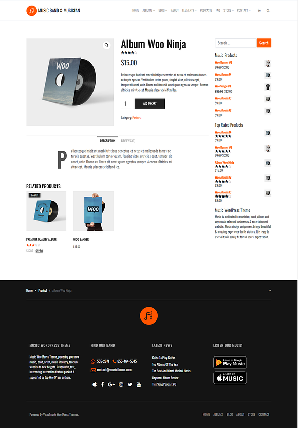 Music Band & Musician WP Theme in WordPress Business Themes - product preview 5