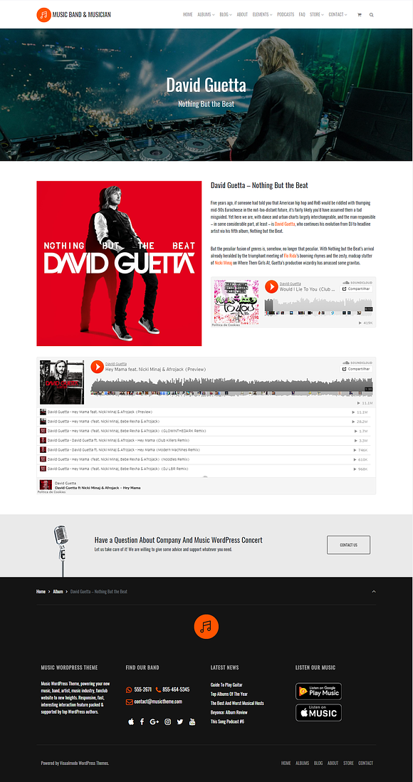 Music Band & Musician WP Theme in WordPress Business Themes - product preview 8