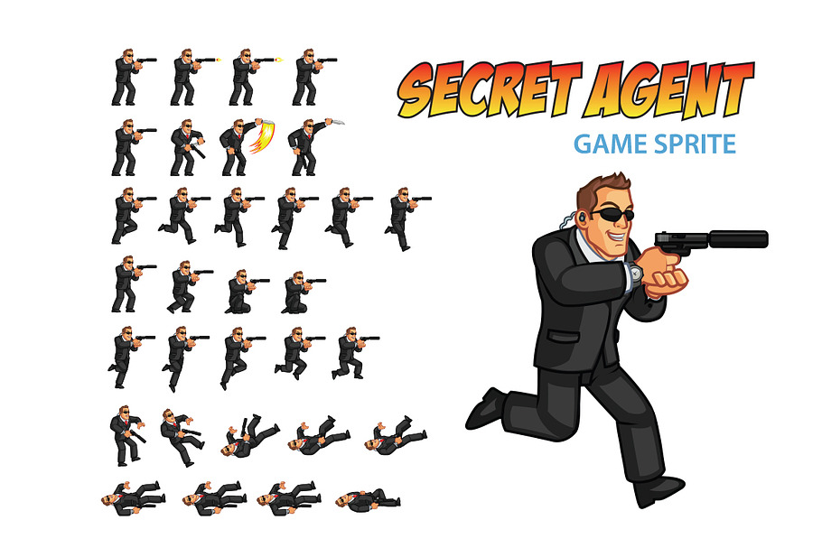 Secret Agent Game Sprite