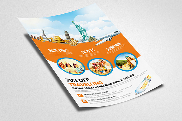 Tour & Travel Agency Flyer Template in Flyer Templates - product preview 2