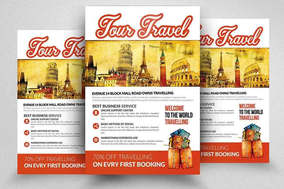 Tour Travel Company Promo Flyer in Flyer Templates - product preview 8