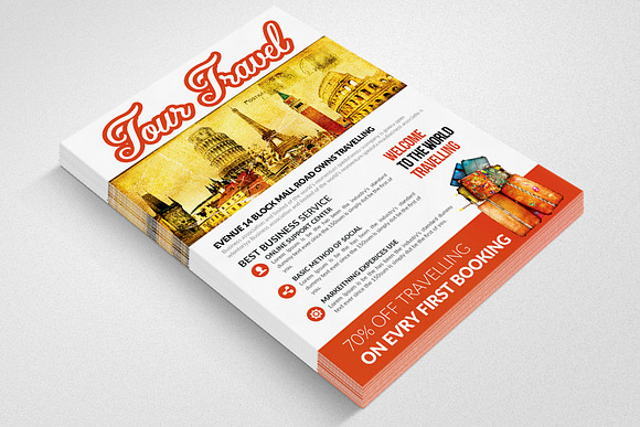 Tour Travel Company Promo Flyer in Flyer Templates - product preview 1