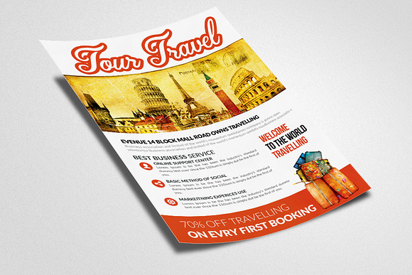 Tour Travel Company Promo Flyer in Flyer Templates - product preview 2