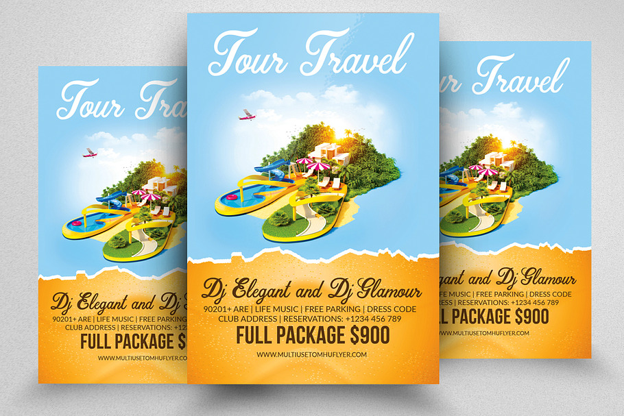 Tour & Travel Agency Flyer Template in Flyer Templates - product preview 8