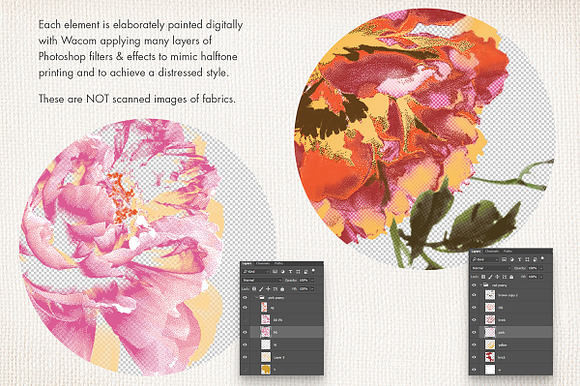 Vintage Floral Design Bundle in Illustrations - product preview 7