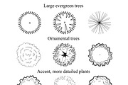 Vector trees, ground symbol set 