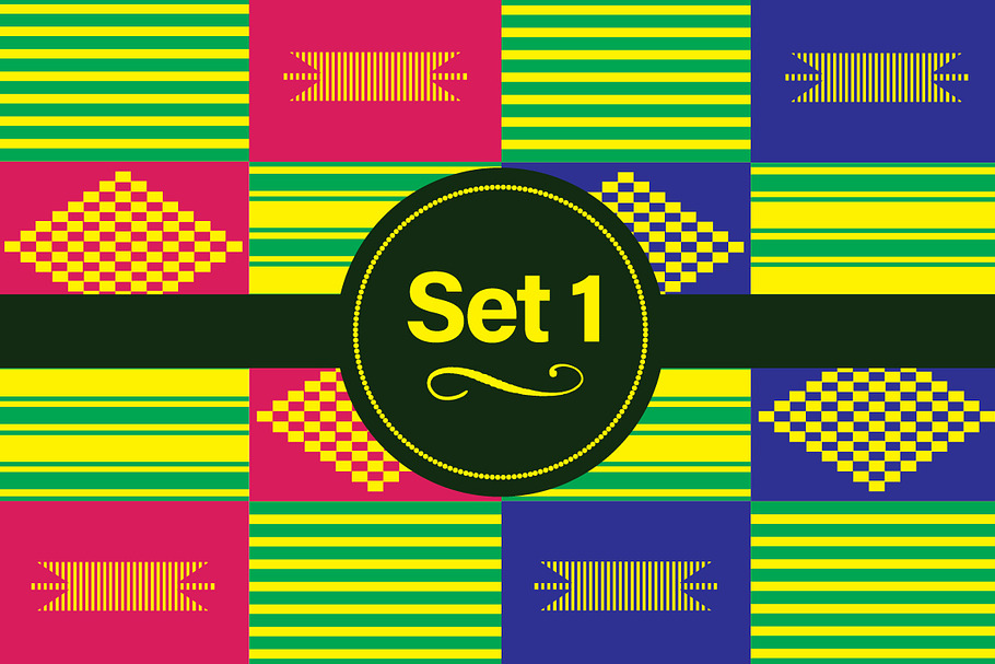 Vectorized Kente Patterns Set 2 in Patterns - product preview 8