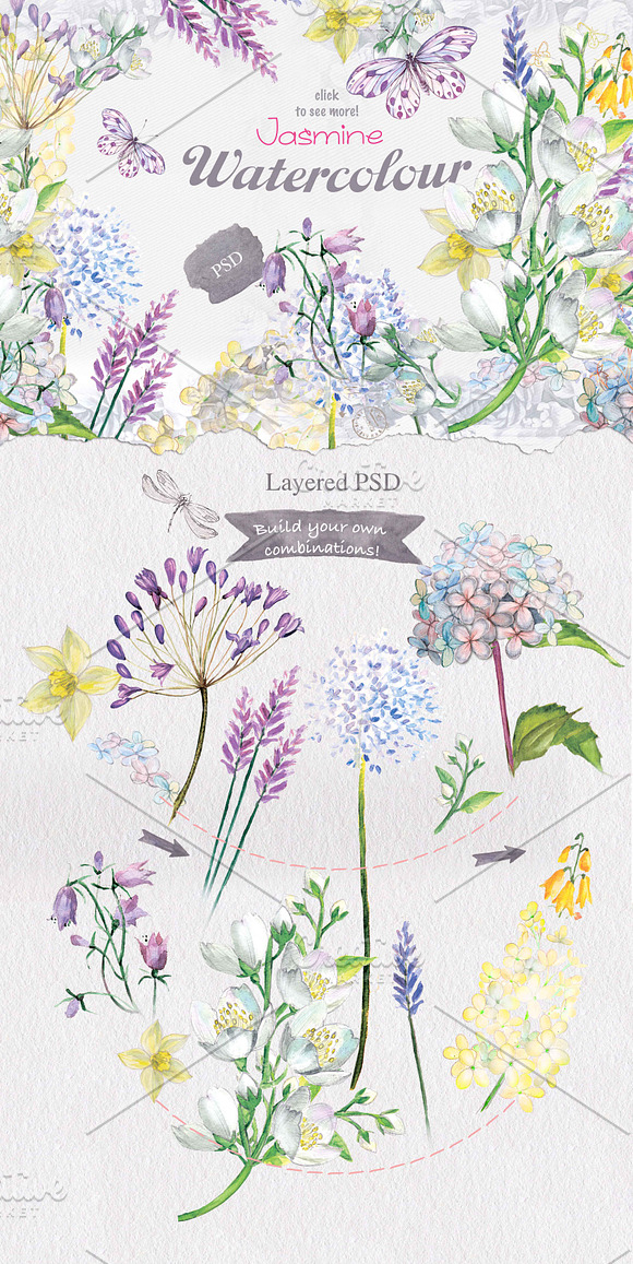 BEST SPRING FLOWERS in Illustrations - product preview 15