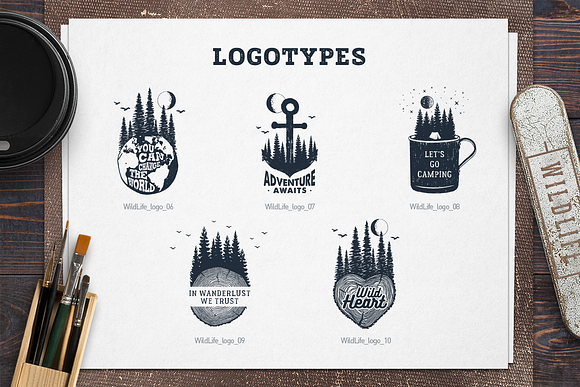 WildLife. 15 Double Exposure Badges in Logo Templates - product preview 4