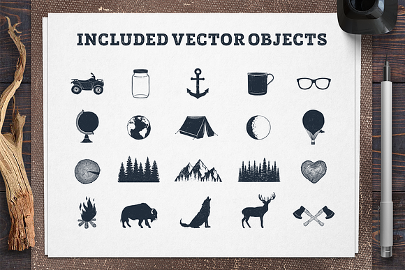 WildLife. 15 Double Exposure Badges in Logo Templates - product preview 6
