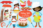 Baking Girls Clipart AMB-1135