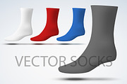 Set of Realistic Layout Socks