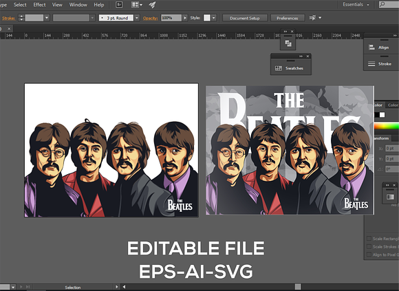 vector ( The Beatles) in Illustrations - product preview 2