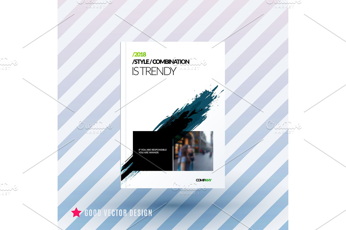 Abstract design of business vector brochure, template cover in Illustrations - product preview 8